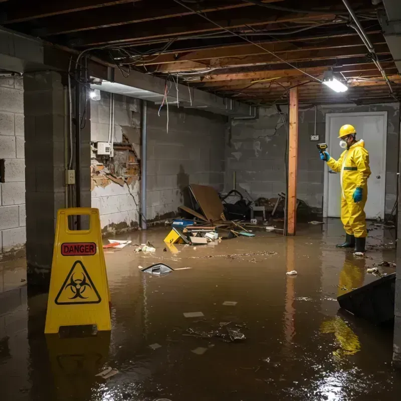 Flooded Basement Electrical Hazard in Purcellville, VA Property